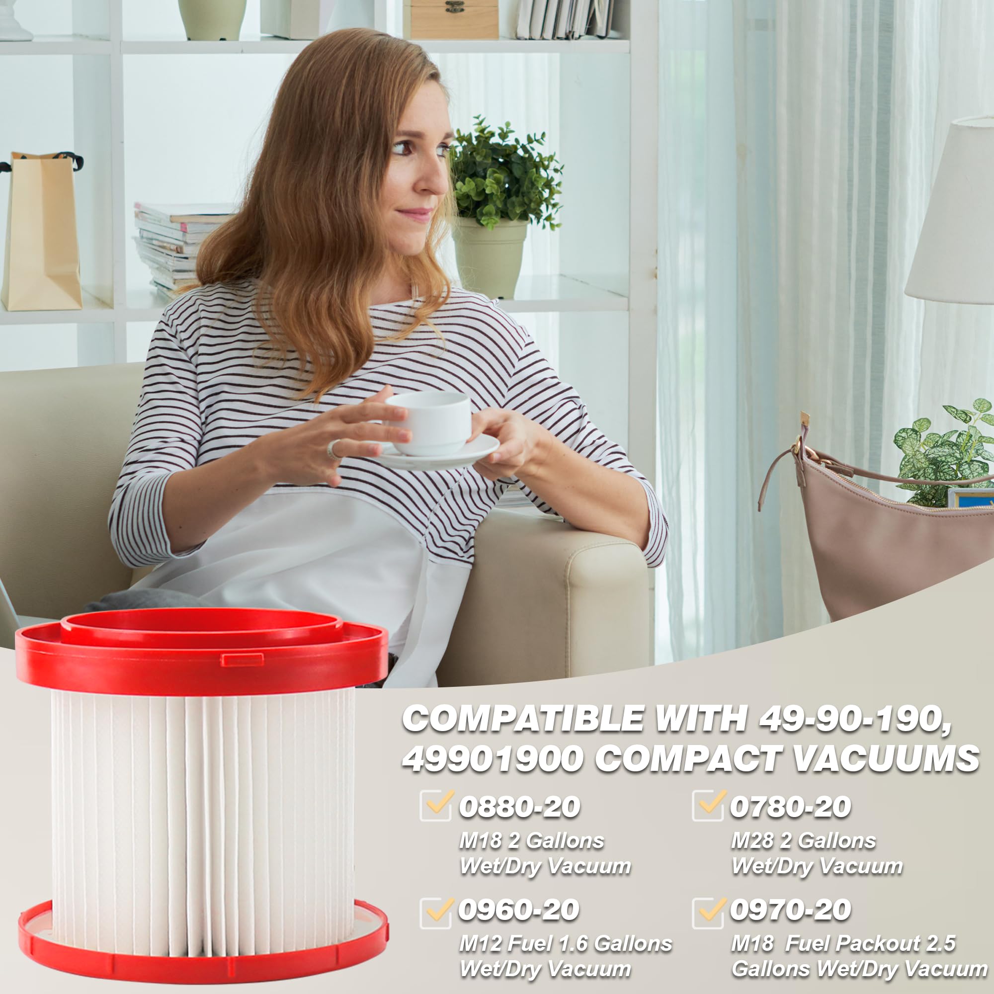 Amazon.co.jp: Funmit 49-90-1900 HEPAウェットドライ掃除機フィルター